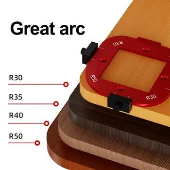 1/2 шт. Шаблоны для фрезерования угловых радиусов R10 R15 R20 R25 R30 R35 R40 R50 из алюминиевого сплава, быстросъемные шаблоны для фрезерных фрез со съемным зажимом A