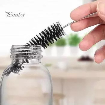 1/2 шт. Щетка для чистки бутылок из-под газировки с мягкой щетиной, легко моется, стержень из нержавеющей стали, щетка для чистки бокалов для вина в посудомоечной машине A