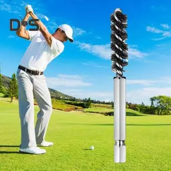 1/2 шт. Щетка для головки клюшки для гольфа из нержавеющей стали, инструмент для чистки клюшки для гольфа, щетка для сверления из витой проволоки 1pc