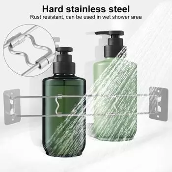 1/2 шт., штанга для хранения в углу душа автофургона, регулируемая длина, органайзер для ванной из нержавеющей стали, вращающийся 1