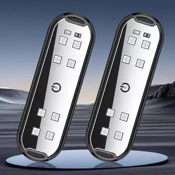 1/2 шт. Сигнальная лампа двери автомобиля, вспышка против столкновений, атмосферный приветственный свет, зарядка через USB, светодиодный приветственный свет, автоматические огни открытых дверей