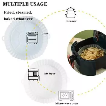 1/2 шт. Силиконовая корзина для фритюрницы, многоразовый противень для выпечки в духовке, силиконовая форма для фритюрницы, корзина для пиццы, аксессуары для фритюрницы синий