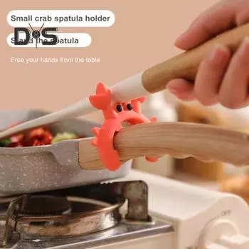 1/2 шт. силиконовый держатель для лопатки в форме краба, подставка для ложки, не допускающая ожогов, для кастрюли, неперфорированная подставка для вилок, кухонный гаджет красный