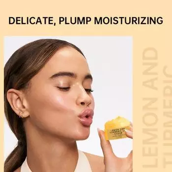 1/2 шт. Скраб для губ с куркумой, лимоном и алоэ вера, натуральный эксфолиант для темных губ, 50 г 1pc