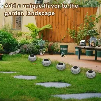 1/2 шт. солнечные фонари полый дизайн автоматическое включение/выключение уличные водонепроницаемые металлические светодиодные солнечные фонари украшения для крыльца и двора 2pcs золотистый