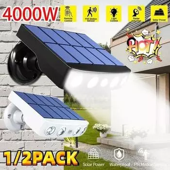 1/2 шт. солнечные светильники с датчиком движения, водонепроницаемая настенная декоративная лампа, простая установка, индукционный ночник, регулируемый для двора, парка, солнечная лампа 1Pcs(White light) белый