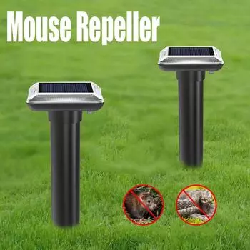 1/2 шт. Солнечный отпугиватель мышей, звуковой сигнал, вибрация, подключай и работай, ультразвуковой отпугиватель мышей, уличный отпугиватель змей 1 Pc оранжевый