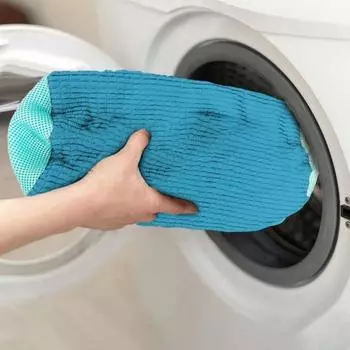 1/2 шт. сумка для стирки обуви с застежкой-молнией, сумка для стирки обуви, устойчивая к разрыву многоразовая сумка для стиральной машины для обуви 2pcs синий