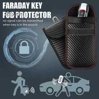1/2 шт., сумки для ключей от автомобиля, защитные клетки, компактные размеры, портативные противоугонные чехлы с блокировкой сигнала, RFID-брелок, защитные чехлы 4