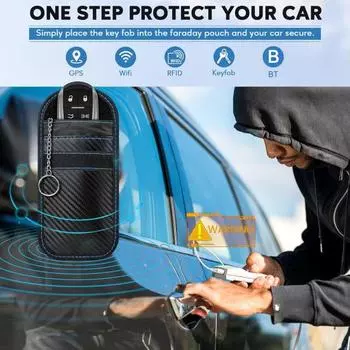 1/2 шт., сумки для ключей от автомобиля, защитные клетки, компактный размер, портативный противоугонный RFID-брелок с блокировкой сигнала 4