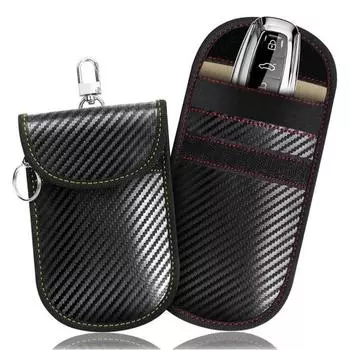 1/2 шт., сумки для ключей от автомобиля, защитные клетки, компактные размеры, портативные противоугонные чехлы с блокировкой сигнала, RFID-брелок, защитные чехлы 4