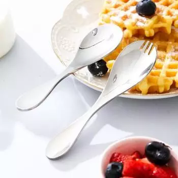 1/2 шт., суповые ложки из нержавеющей стали, вилка, ручка без заусенцев, прочные нержавеющие столовые ложки для домашней кухни, ресторана серебряный