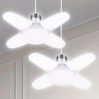 1/2 шт. светодиодных лампочек Mini Fan Blade, 38 Вт, светодиодные лампы для гаражных светильников Hight Lumen, потолочные светодиодные лампы с регулируемыми панелями, светодиодные светильники для магазинов, для гаража, сарая 1pc