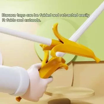 1/2 шт. телескопическая игрушка банан выдвижной банан длинный меч растягивающийся реалистичный желтый банан палка для малышей мальчиков девочек подарок 1pc