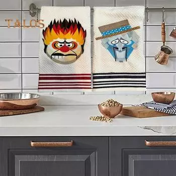 1/2 шт. Тепло Miser Snow Miser Рождественское полотенце Вышитые декоративные большие хлопковые полотенца для рук Ванная комната Толстая микрофибра Лицо Спортзал Волосы Повязка тюрбан оранжевый