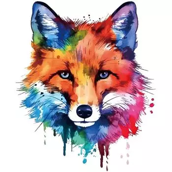 1/2 шт., термопередающая наклейка на лицо оранжевой лисы, термонаклейка с цветным животным, очаровательная лиса своими руками для одежды, изготовления футболок, украшения подушек