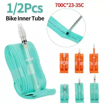 1/2 шт. TPU велосипедная камера с клапаном Presta 700C*23-35C шоссейная велосипедная камера супер легкая велосипедная камера для шоссейного велосипеда