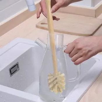 1/2 шт. туалетная щетка из сизалевого волокна, экологически чистая щетка из бука с длинной ручкой, экологически чистый аксессуар для уборки дома 1pc