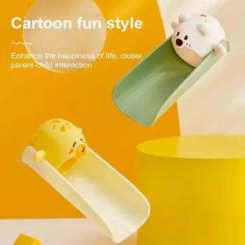 1/2 шт. удлинитель смесителя для детей, безопасный противоскользящий дизайн, брызгозащищенный мультяшной формы, удлинитель для мытья рук для раковины в ванной комнате и кухни
