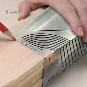 1/2 шт., угловой дуговой маркировочный инструмент, прочный металлический регулируемый многофункциональный линейный дуговой скрайбер, параллельный инструмент для рисования линий, сделай сам, металлообработка, деревообработка S