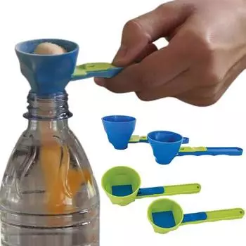 1/2 шт. Воронка для протеинового порошка Ложка для отделения желтка от проливания Точные измерения Кухонный гаджет для 1pc зелёный