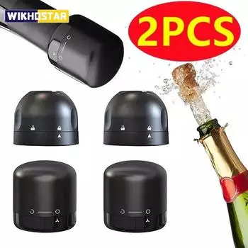 1/2 шт. вакуумная пробка для бутылки вина, многоразовые аксессуары для бара, силиконовая герметичная пробка для шампанского, кухня, домашнее пивоварение и виноделие 1PCS A