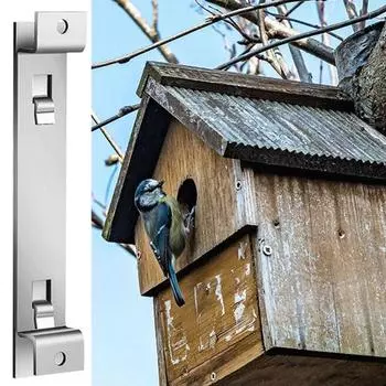 1/2 шт. вешалка для птичьего домика с винтами, сверхмощный многофункциональный скворечник из оцинкованной стали, кормушка для скворечника, монтажный держатель на дерево 2pcs