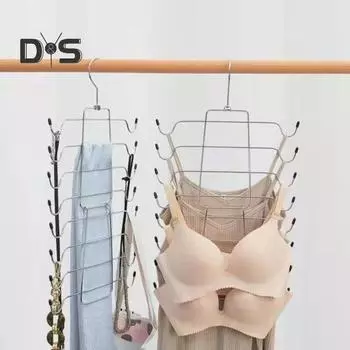 1/2 шт. вешалка для верхней одежды органайзер для шкафа прочная несущая нескользящая конструкция экономящая место вешалка для бюстгальтеров и шарфов 1pc 8 floors