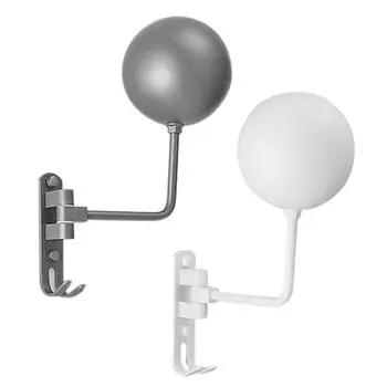 1/2 шт. вешалки для кепок, устойчивые к коррозии, настенные, универсальные, двойные крючки для шлема, вращающиеся на 180 градусов для дома, выставочного зала, офиса Grey 1pc