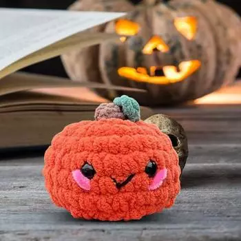 1/2 шт., вязаная крючком тыква, эмоциональная поддержка, кукла-тыква с сертификатом об усыновлении, вязаная тыква ручной работы, игрушка, украшение для рабочего стола 2pcs