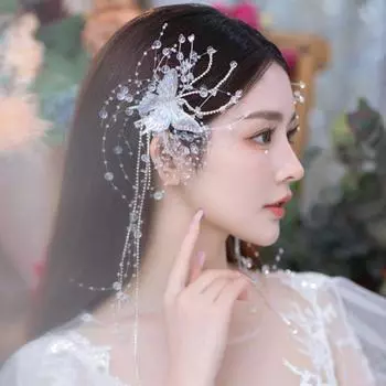 1/2 шт., заколка для волос в виде бабочек, искусственный жемчуг, кисточка, заколка для волос, романтический милый стиль, аксессуары для волос 1pc