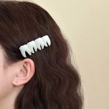 1/2 шт., заколки для волос в форме зуба, заколки для волос, боковая шпилька, готический стиль, готический Хэллоуин, аксессуары для волос 2pcs белый