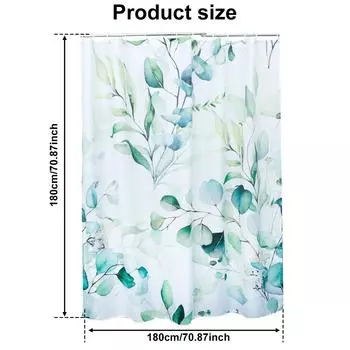 1/2 шт. Занавеска для душа Акварельные листья Украшение для ванной комнаты Занавески для душа гостиная Decorae 1,8*1,8 м для кухни Комната Дом 1PC