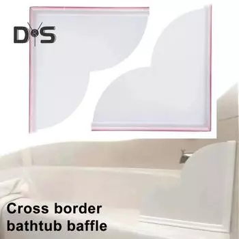 1/2 шт. Защита от брызг для душа с нескользящей силиконовой основой, водонепроницаемая самоклеящаяся, для ванной комнаты, раковины, ванны, угловая акриловая защита от воды для душа 1pc белый