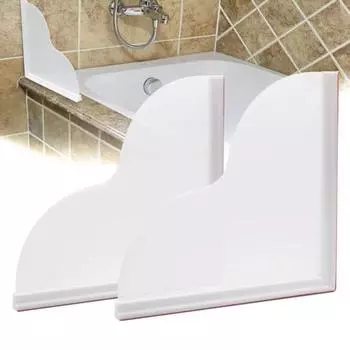 1/2 шт. Защита от брызг для душа с нескользящей силиконовой основой, водонепроницаемая самоклеящаяся, для ванной комнаты, раковины, ванны, угловая акриловая защита от воды 1pc белый