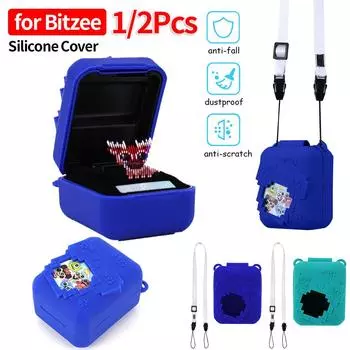 1/2 шт. Защитный чехол для интерактивной игрушки Bitzee Digital Pet, противоударный силиконовый чехол, противоударный чехол с ремешком для Bitzee