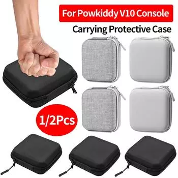 1/2 шт. Защитный чехол для консоли Powkiddy V10, устойчивый к царапинам, сумка для переноски, устойчивая к падениям, с карманным игровым аксессуаром чёрный