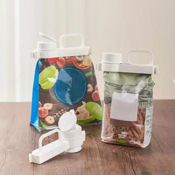 1/2 шт. зажим для герметичного пищевого пакета с носиком для заливки, набор зажимов для пакетов с чипсами, зажим для закусок из злаков, легко наливаемый герметичный зажим для крышки для пасты 1pc