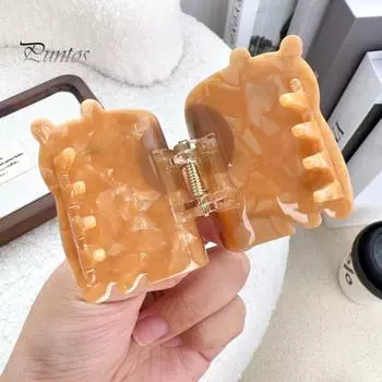 1/2 шт., зажим для волос Capybara, нескользящий, сильная фиксация, уксусная кислота, женские, густые, тонкие, вьющиеся волосы, зажим для волос, аксессуары для волос, подарки для любителей животных 2pcs