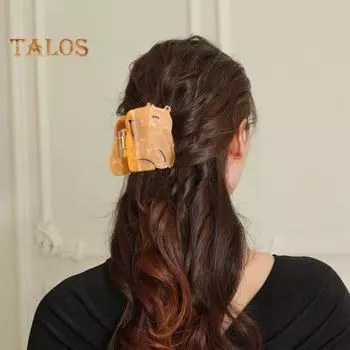 1/2 шт., зажим для волос Capybara, нескользящий, сильная фиксация, уксусная кислота, женские, густые, тонкие, вьющиеся волосы, зажим для волос, аксессуары для волос, подарки для любителей животных 2pcs