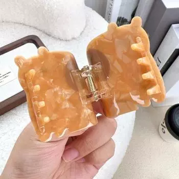 1/2 шт., зажим для волос Capybara, нескользящий, сильная фиксация, уксусная кислота, женские, густые, тонкие, вьющиеся волосы, зажим для волос, аксессуары для волос, подарки для любителей животных 1pc