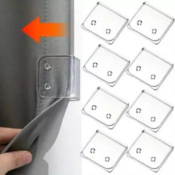 1/2 шт. зажимы для занавески для душа в ванной самоклеящиеся пластиковые ветрозащитные фиксаторы прозрачные зажимы для краев крючок для душа в помещении против брызг 1PCS