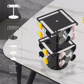 1/2-слойная вращающаяся на 360° подставка для солнцезащитных очков, акриловый прозрачный органайзер для очков, настольная стойка для 12/24 очков