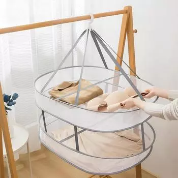 1/2 Слоя Сушильная Сетка Сушильная Корзина Бытовая Складная Одежда Сетка Свитер Блузка Противодеформационная Сушка Для Трав