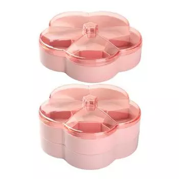 1/2-уровневая коробка для конфет в форме цветка, поднос для фруктов, орехов, чаша, контейнер для хранения закусок Single Deck синий