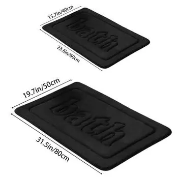 1.2 Утолщенный коврик для ванной комнаты, входной коврик, впитывающий коврик из кораллового флиса, противоскользящий коврик, быстросохнущий коврик для туалета 40cmx60cm коричневый