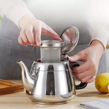 1.2L/1.5L/2L чайник с фильтром нержавеющая сталь ячменный чай чайник портативная плита металлический кофейник газовая индукция домашний кемпинг