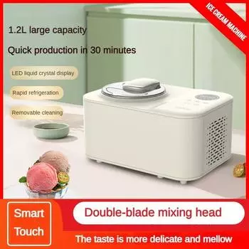 1.2L Большая емкость мороженого Машина для бытового использования Малая полностью автоматическая машина для мороженого Оборудование для приготовления десертов