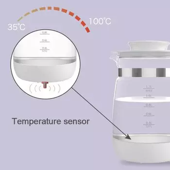 1.2L Constant Temperature Pot Baby Brewing Milk Powder Electric Kettle 24 Hours Hot Water Keep Warm Smart Insulation Pot 220V
