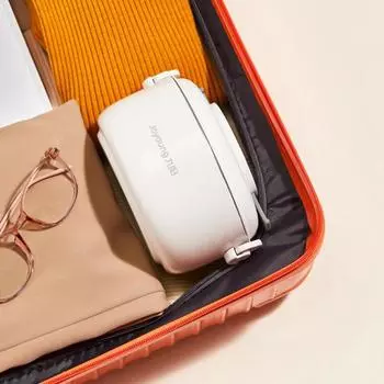 1.2L складная электрическая кастрюля для приготовления пищи, раздельная кастрюля, многофункциональная портативная плита для общежития, путешествий, приготовления лапши, рагу EU белый